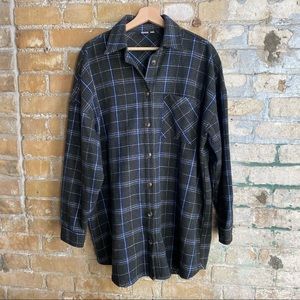 Twik ButtonDown Cozy Oversized Boyfriend Flannel L